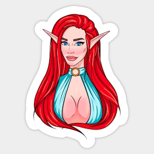 Cute Hot Elf Girl Sticker